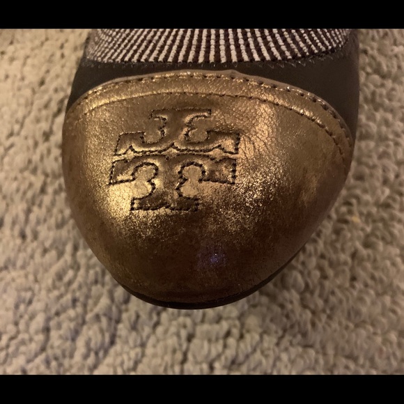 Women’s Tory Burch Gabby Ballet Flats, 11, Brown, Gold - Picture 7 of 12